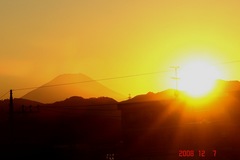 富士山12/7日没。クリックして大きくしてくださいね。r1