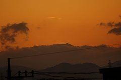 夕景富士山11'11/26。α55 SLT-A55VY 70-300mm F4.5-5.6 G SSM SAL70300G。クリックすると大きくなります。