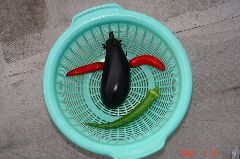 笑顔で今日も収穫。クリックすると大きくなります。r