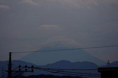 曇り空に富士山11'7/28。α55 SLT-A55VY 70-300mm F4.5-5.6 G SSM SAL70300G。クリックすると大きくなります。